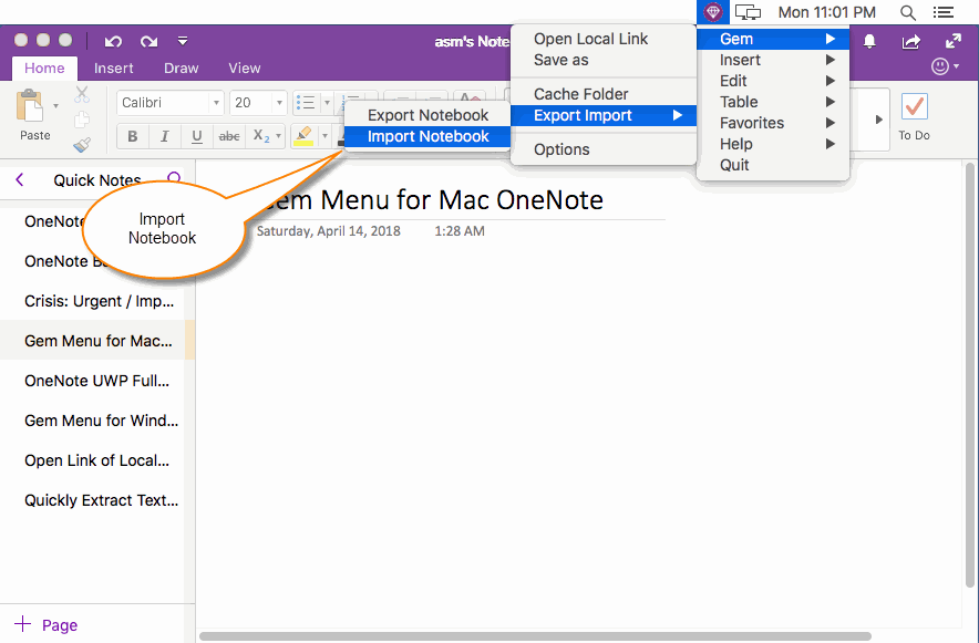 Export onenote for mac